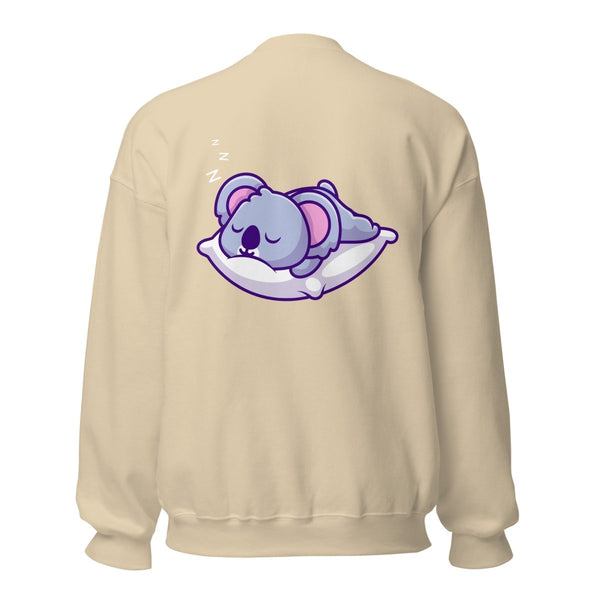 Sleepy Koala Graphic Sweatshirt - Black - S - ArtyKoala