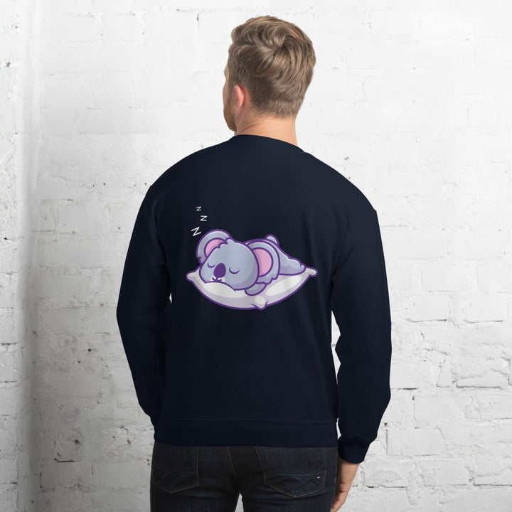 Sleepy Koala Graphic Sweatshirt - Black - S - ArtyKoala