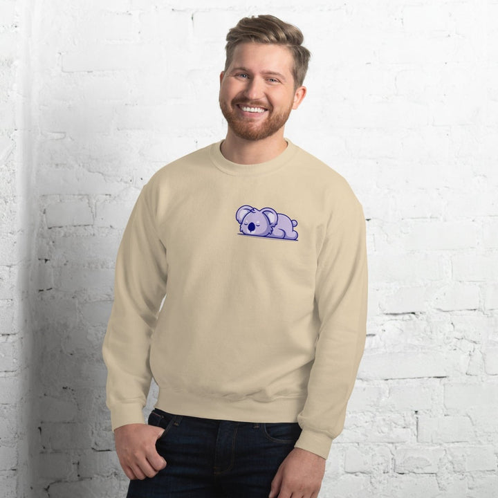 Sleepy Koala Graphic Sweatshirt - Sand - S - ArtyKoala