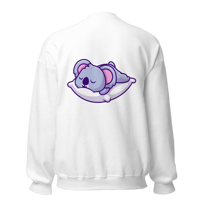 Sleepy Koala Graphic Sweatshirt - Light Pink - S - ArtyKoala