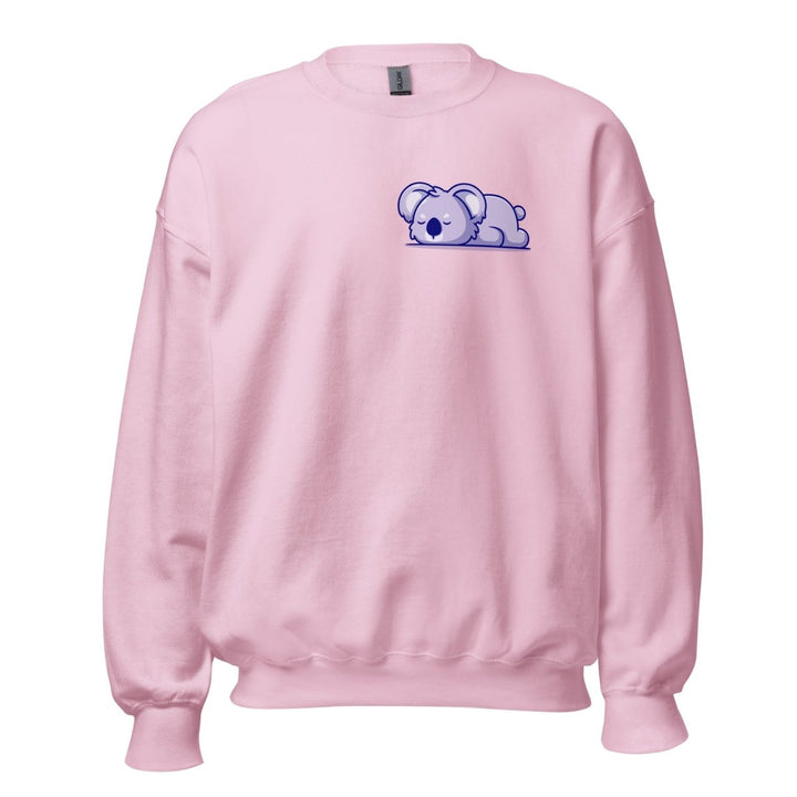 Sleepy Koala Graphic Sweatshirt - Light Pink - S - ArtyKoala