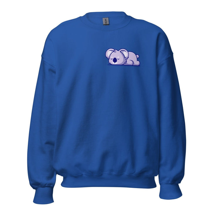 Sleepy Koala Graphic Sweatshirt - Royal - S - ArtyKoala