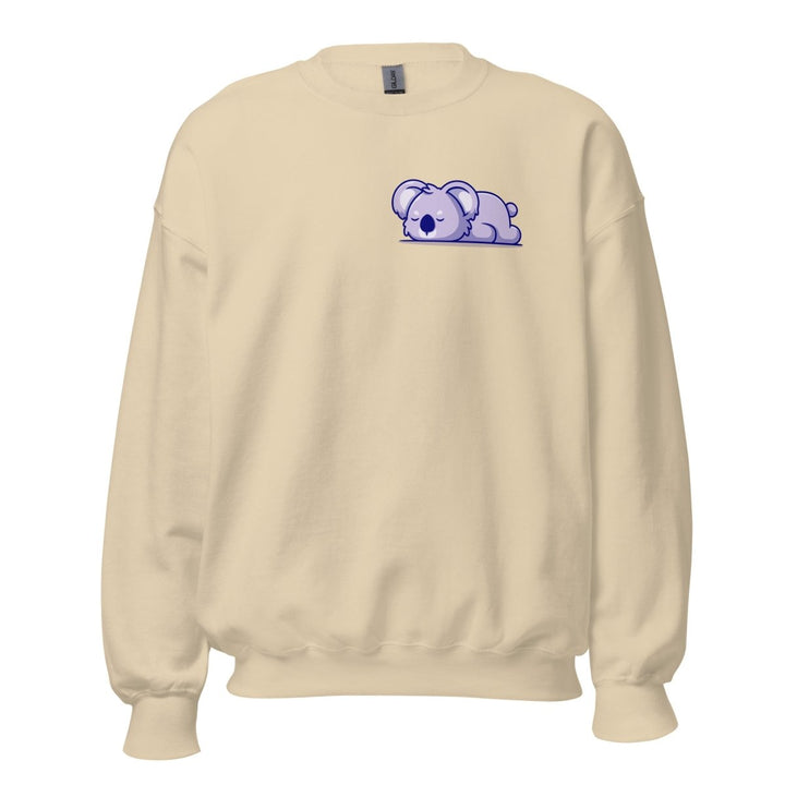 Sleepy Koala Graphic Sweatshirt - Sand - S - ArtyKoala