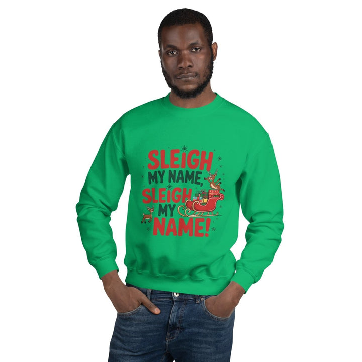 Sleigh My Name Graphic Sweatshirt - White - S - ArtyKoala