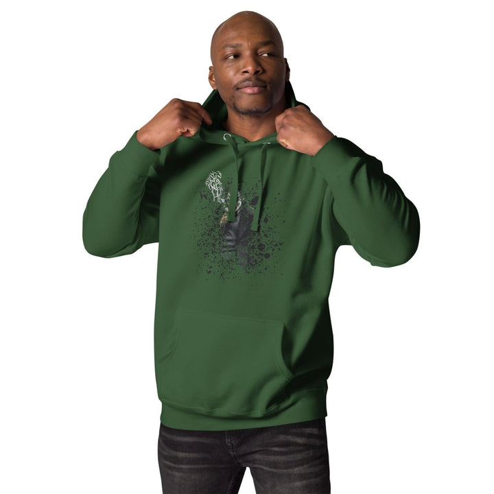 Smoking The ultimate disappearing act Graphic Hoodie - Forest Green - S - ArtyKoala