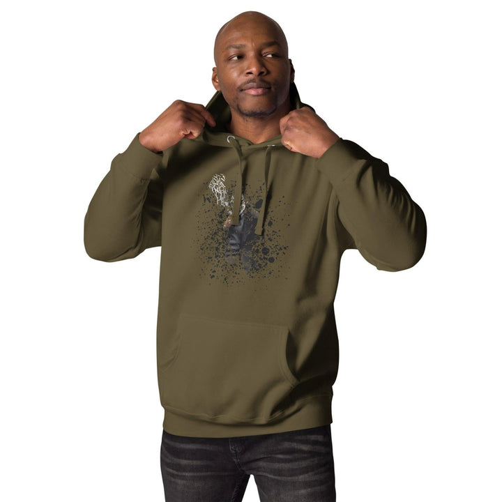 Smoking The ultimate disappearing act Graphic Hoodie - Military Green - S - ArtyKoala