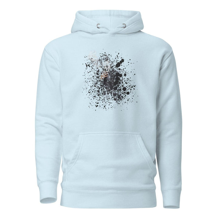 Smoking The ultimate disappearing act Graphic Hoodie - Sky Blue - S - ArtyKoala