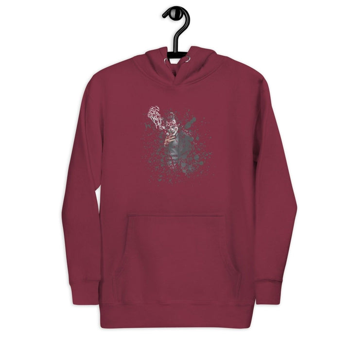 Smoking The ultimate disappearing act Graphic Hoodie - Maroon - S - ArtyKoala