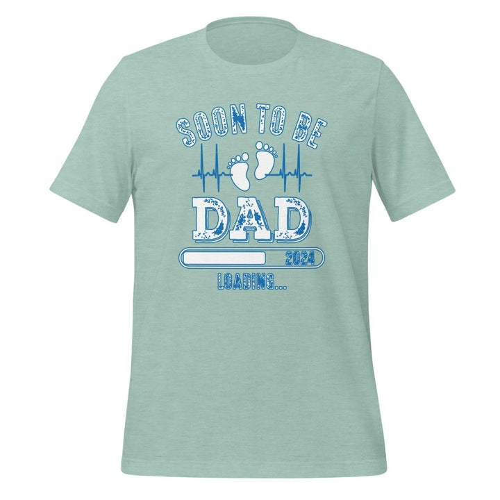 Soon to be Father Graphic Tee - Heather Prism Dusty Blue - S - ArtyKoala