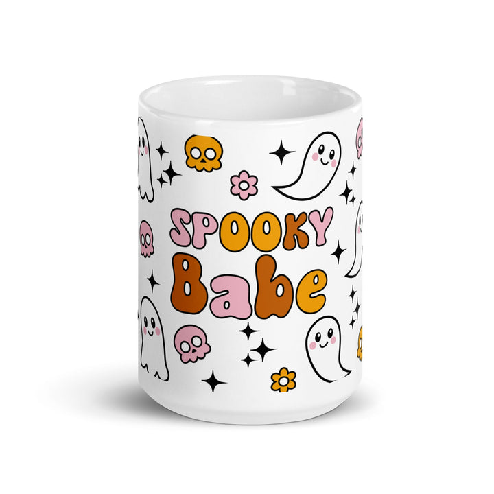 Spooky Babe White glossy mug - 11 oz - ArtyKoala