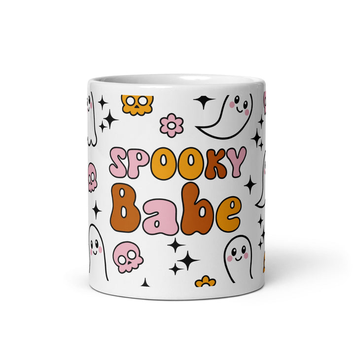 Spooky Babe White glossy mug - 11 oz - ArtyKoala