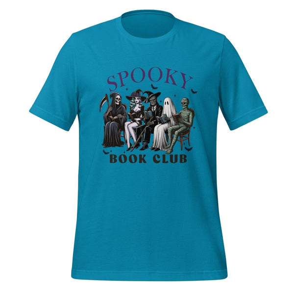 Spooky Book Club Graphic Tee - Aqua - S - ArtyKoala