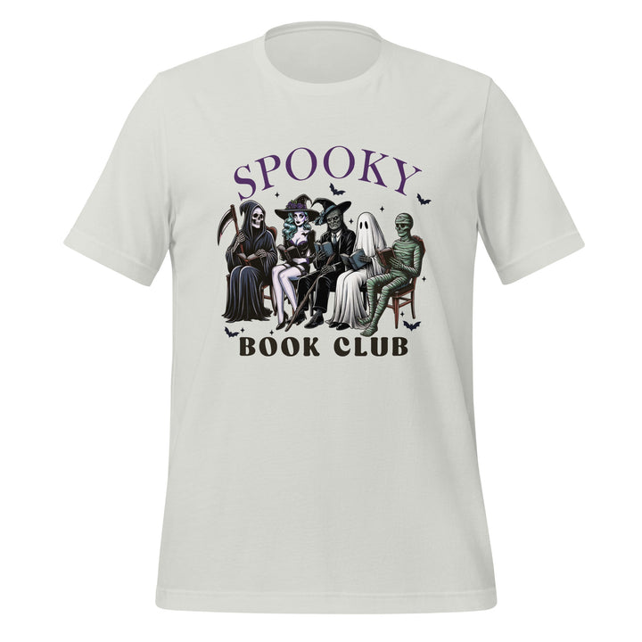 Spooky Book Club Premium Unisex T-shirt - Silver / S - ArtyKoala