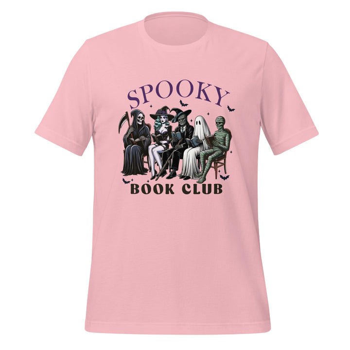 Spooky Book Club Premium Unisex T-shirt - Pink / S - ArtyKoala