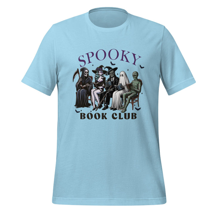 Spooky Book Club Premium Unisex T-shirt - Ocean Blue / S - ArtyKoala