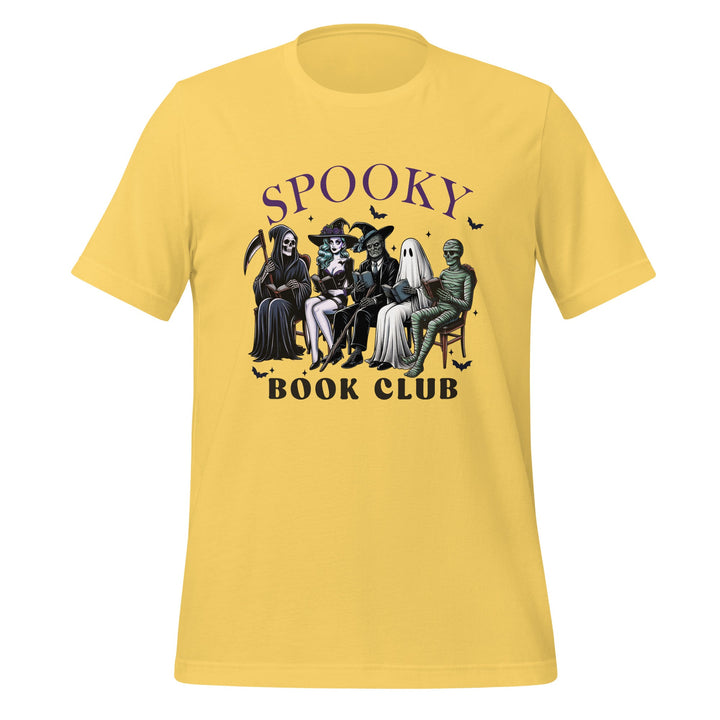 Spooky Book Club Premium Unisex T-shirt - Yellow / S - ArtyKoala