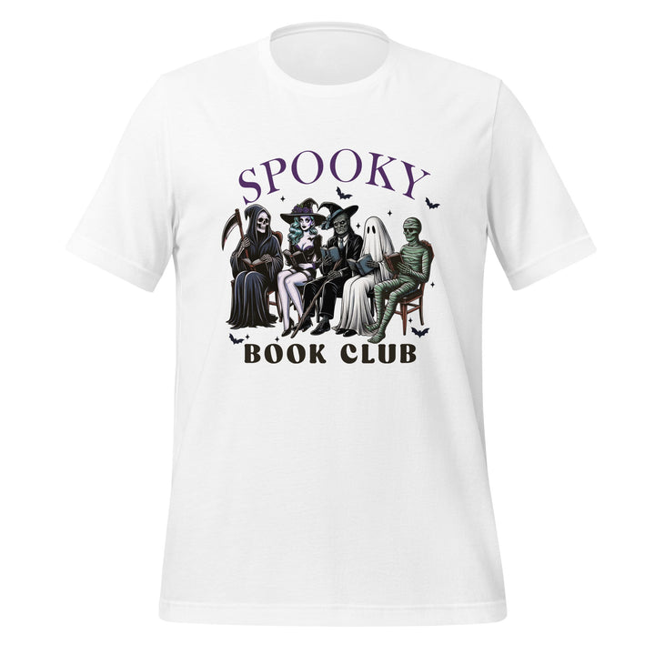 Spooky Book Club Premium Unisex T-shirt - White / S - ArtyKoala