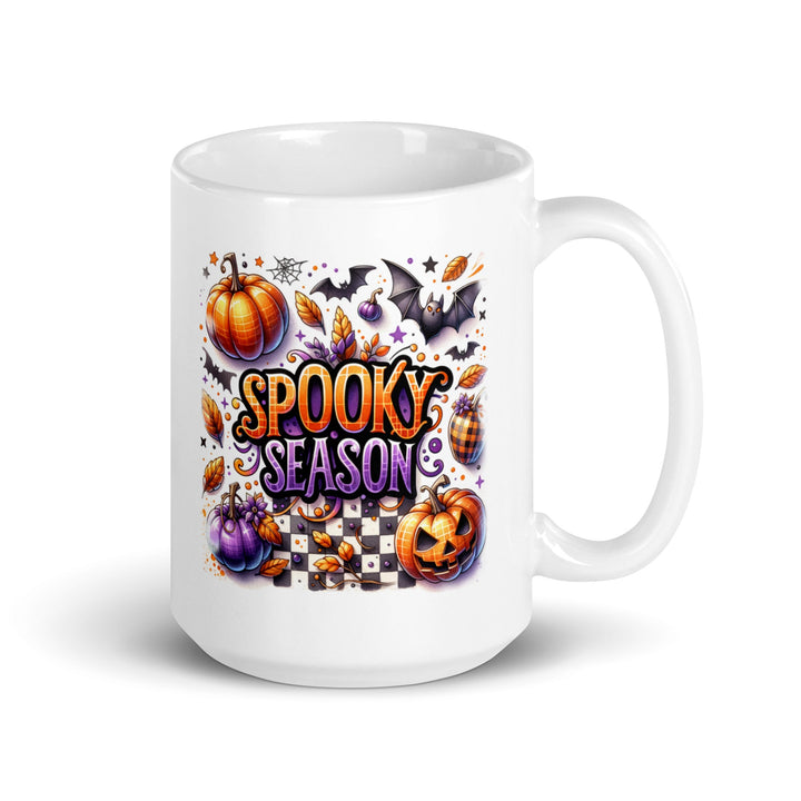 Spooky Seasion White glossy mug - 15 oz - ArtyKoala