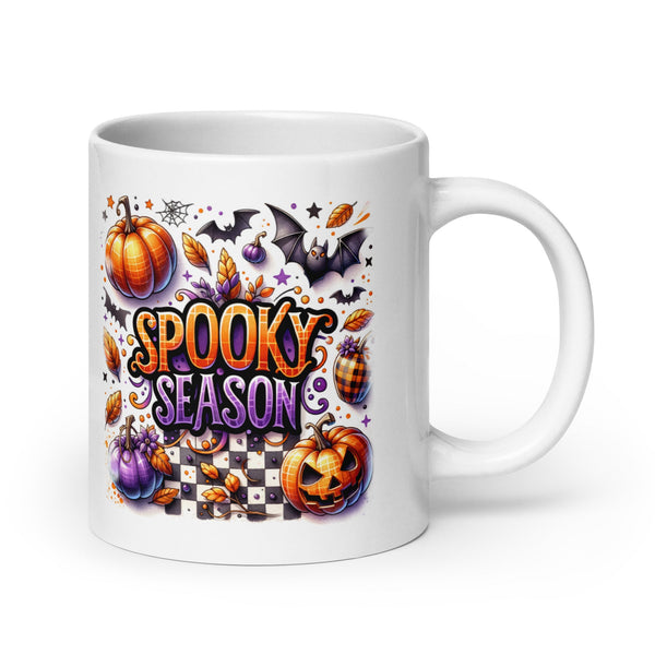 Spooky Seasion White glossy mug - 20 oz - ArtyKoala