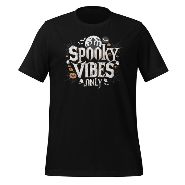 Spooky Vibes Only Cotton Unisex Premium Halloween T-shirt - Black / XS - ArtyKoala