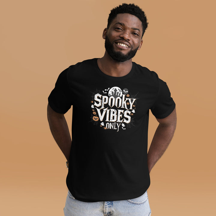 Spooky Vibes Only Cotton Unisex Premium Halloween T-shirt - ArtyKoala