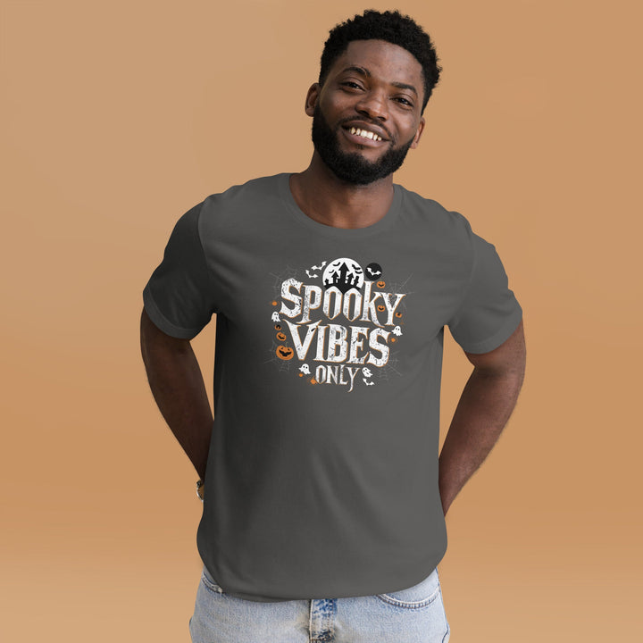 Spooky Vibes Only Cotton Unisex Premium Halloween T-shirt - ArtyKoala