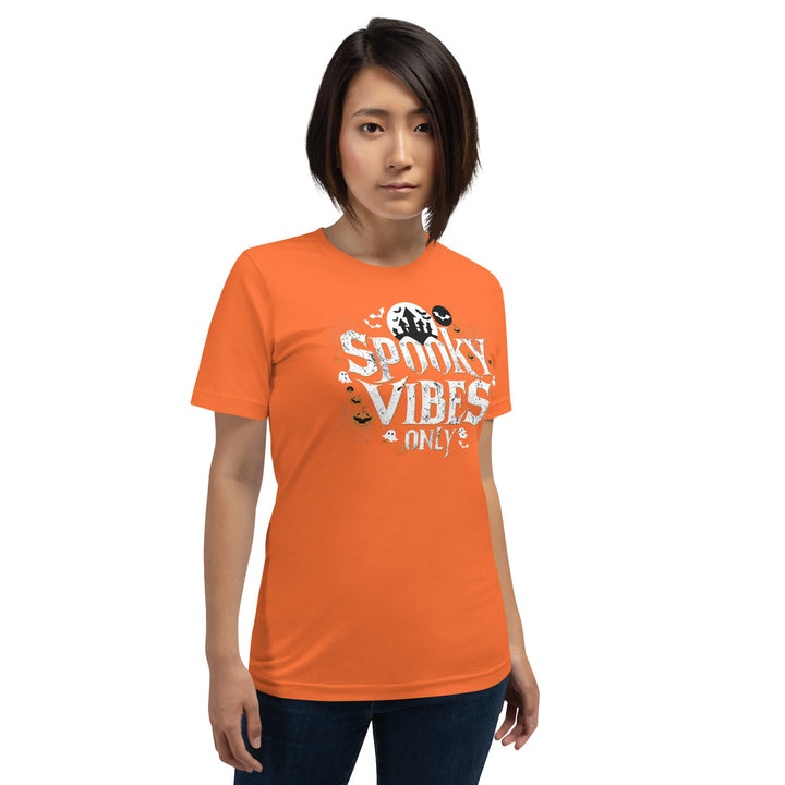 Spooky Vibes Only Cotton Unisex Premium Halloween T-shirt - ArtyKoala