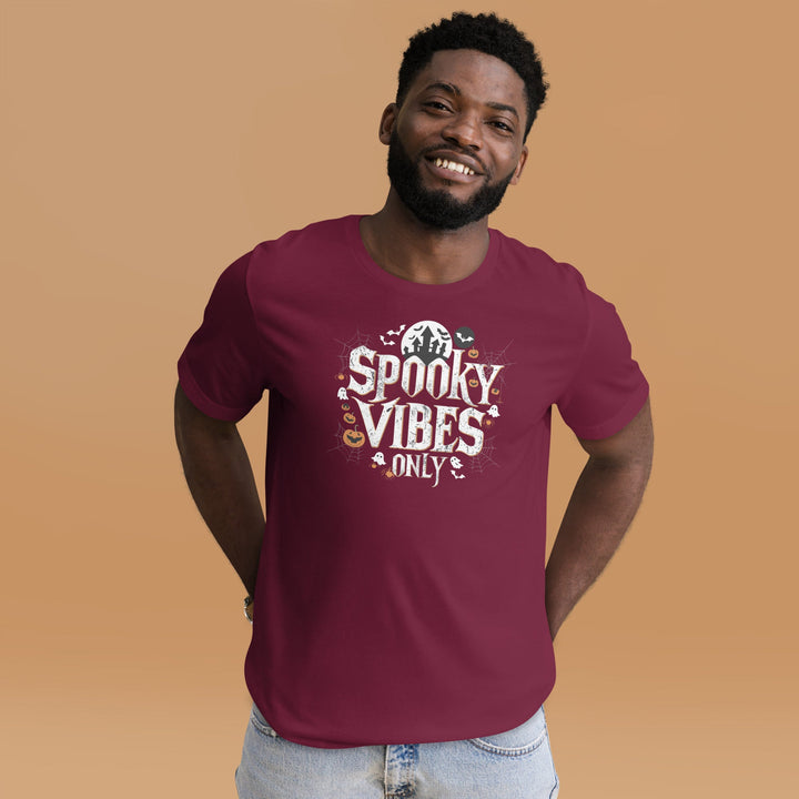 Spooky Vibes Only Cotton Unisex Premium Halloween T-shirt - ArtyKoala