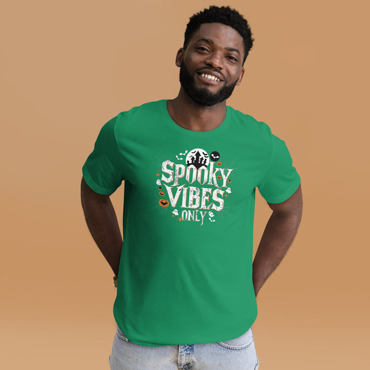 Spooky Vibes Only Cotton Unisex Premium Halloween T-shirt - ArtyKoala