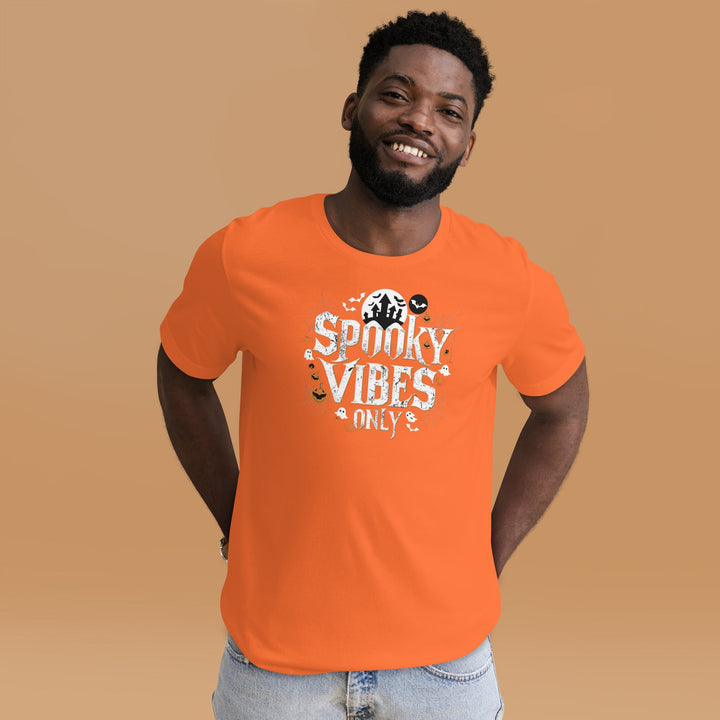 Spooky Vibes Only Cotton Unisex Premium Halloween T-shirt - ArtyKoala