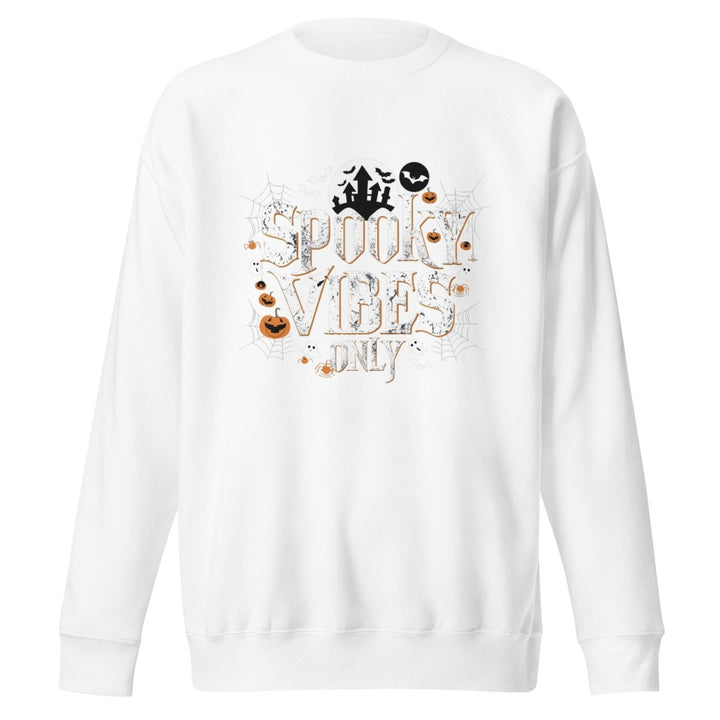 Spooky Vibes Only Graphic Sweatshirt - White - S - ArtyKoala