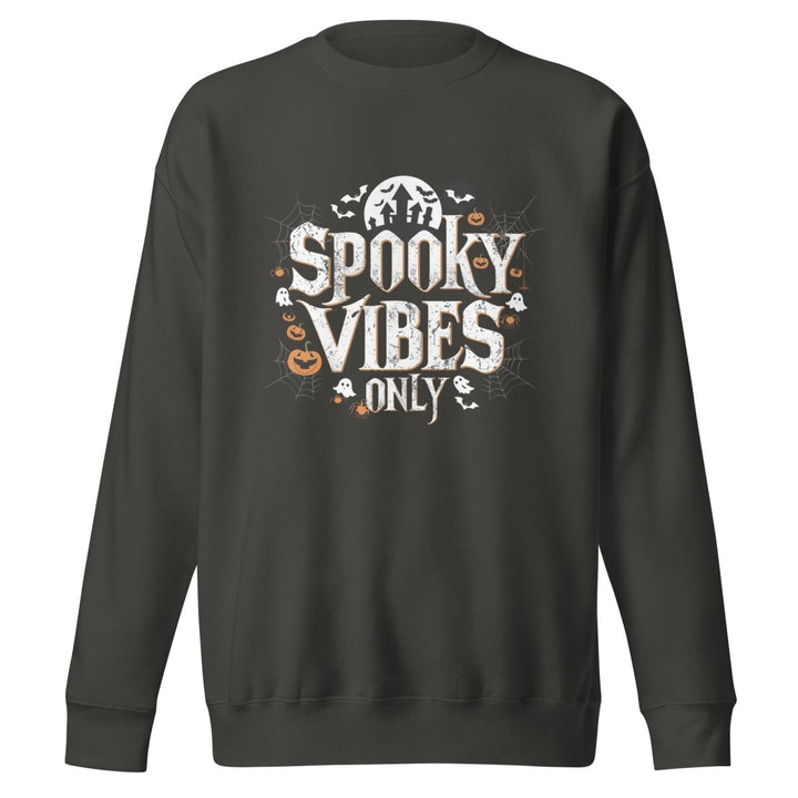 Spooky Vibes Only Graphic Sweatshirt - Vintage Black - S - ArtyKoala