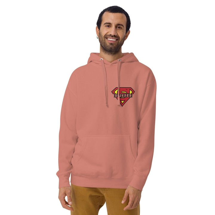 Super Dad Graphic Hoodie - Dusty Rose - S - ArtyKoala