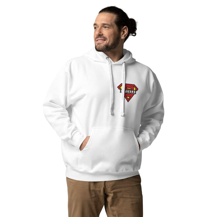 Super Dad Graphic Hoodie - White - S - ArtyKoala