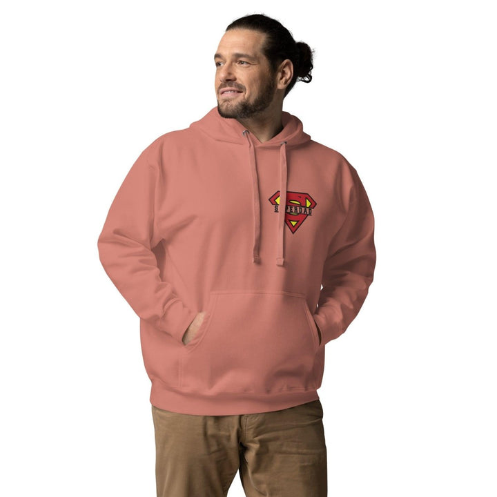 Super Dad Graphic Hoodie - Dusty Rose - S - ArtyKoala