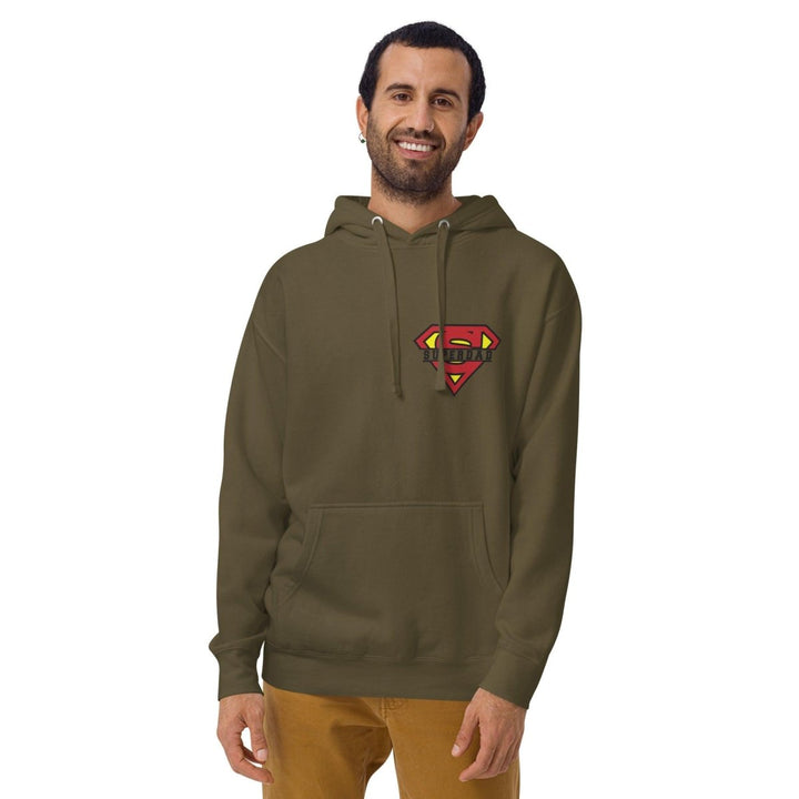Super Dad Graphic Hoodie - Military Green - S - ArtyKoala