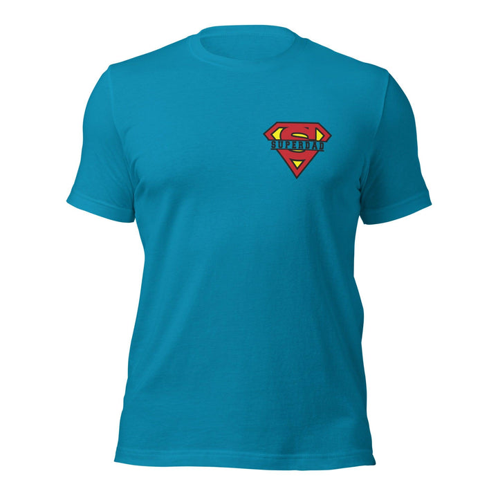 Super Dad Man Premium T-shirt - Aqua / S - ArtyKoala