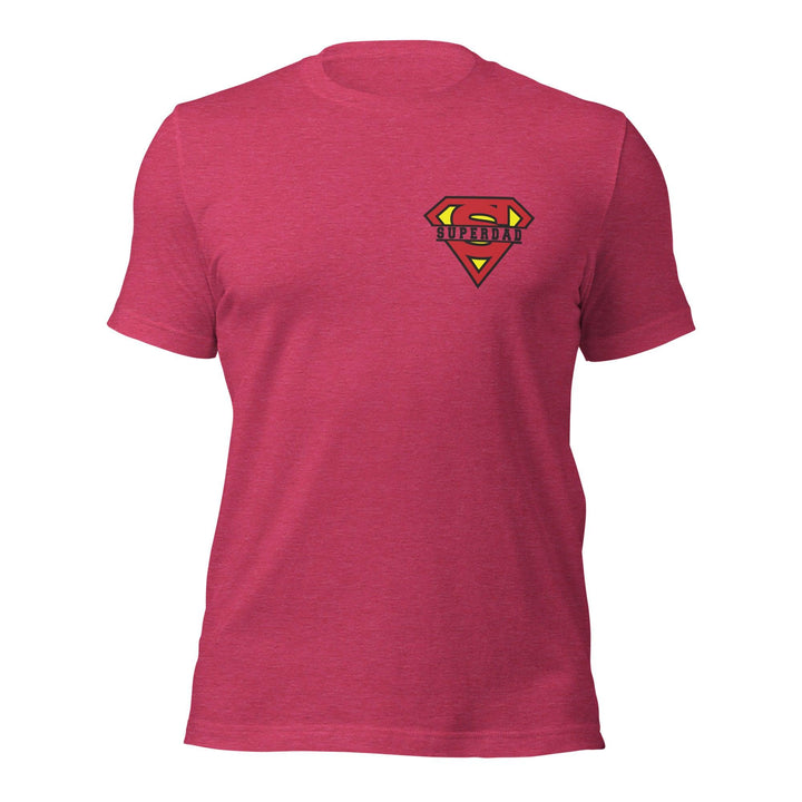 Super Dad Man Premium T-shirt - Heather Raspberry / S - ArtyKoala