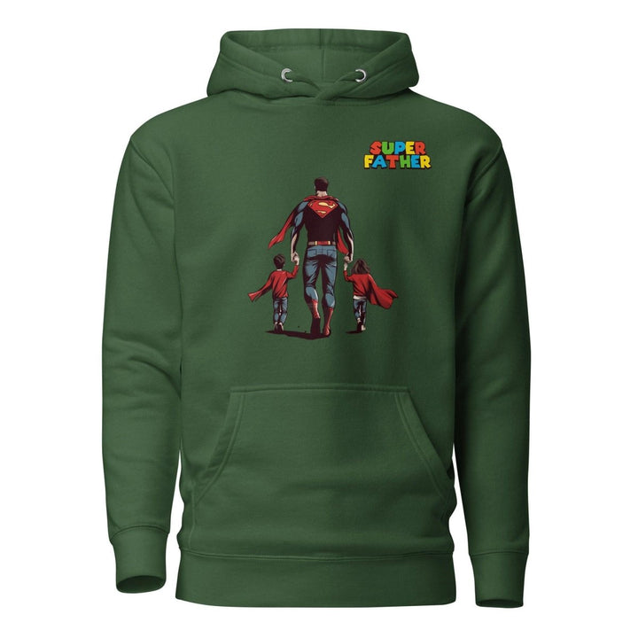 Super Father's Day Graphic Hoodie - Forest Green - S - ArtyKoala
