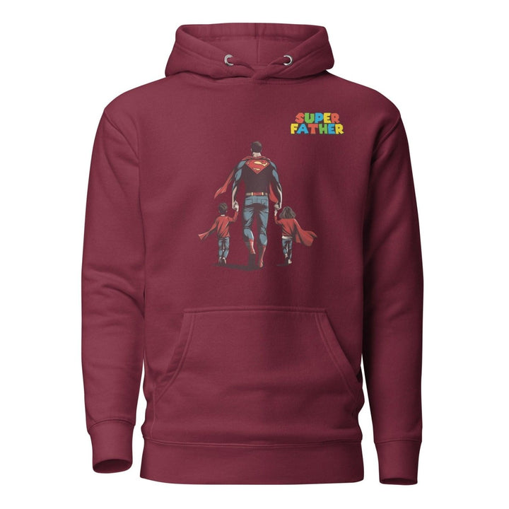 Super Father's Day Graphic Hoodie - Maroon - S - ArtyKoala
