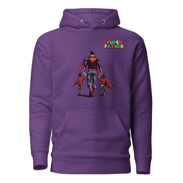 Super Father's Day Graphic Hoodie - Purple - S - ArtyKoala