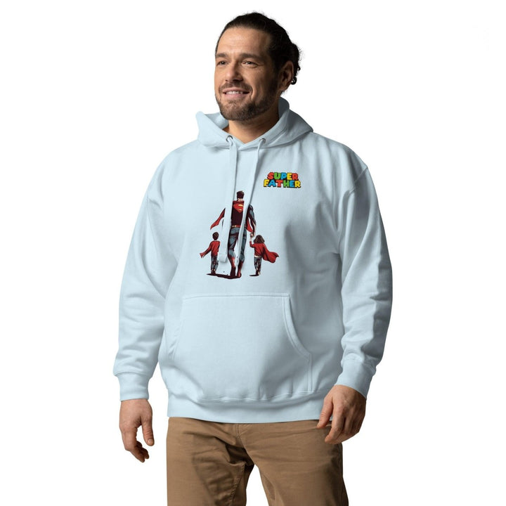 Super Father's Day Graphic Hoodie - Sky Blue - S - ArtyKoala