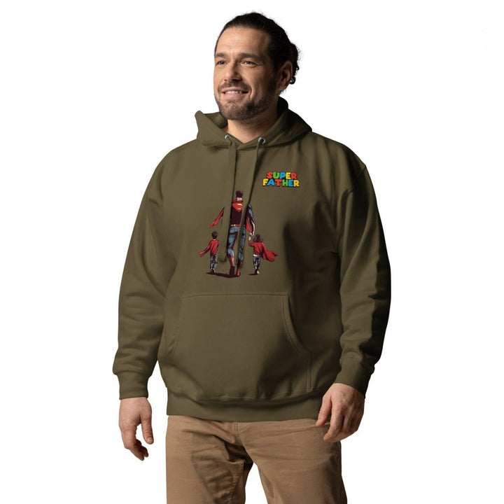 Super Father's Day Graphic Hoodie - Military Green - S - ArtyKoala