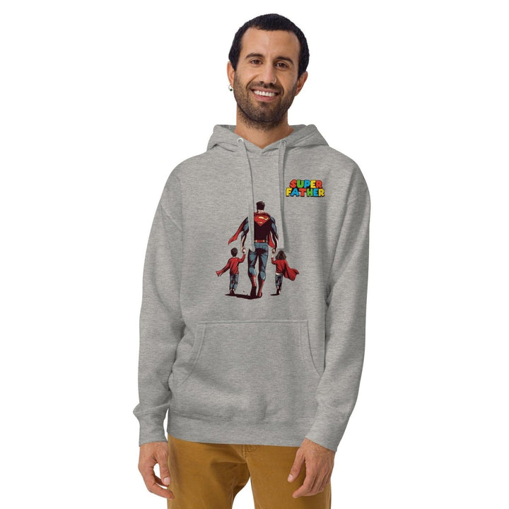 Super Father's Day Graphic Hoodie - Carbon Grey - S - ArtyKoala