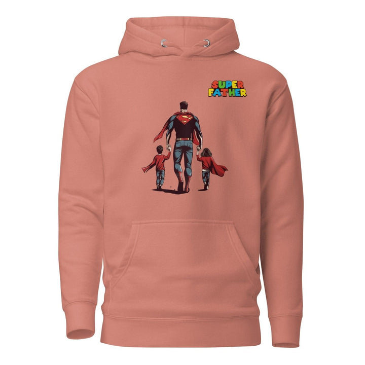 Super Father's Day Graphic Hoodie - Dusty Rose - S - ArtyKoala