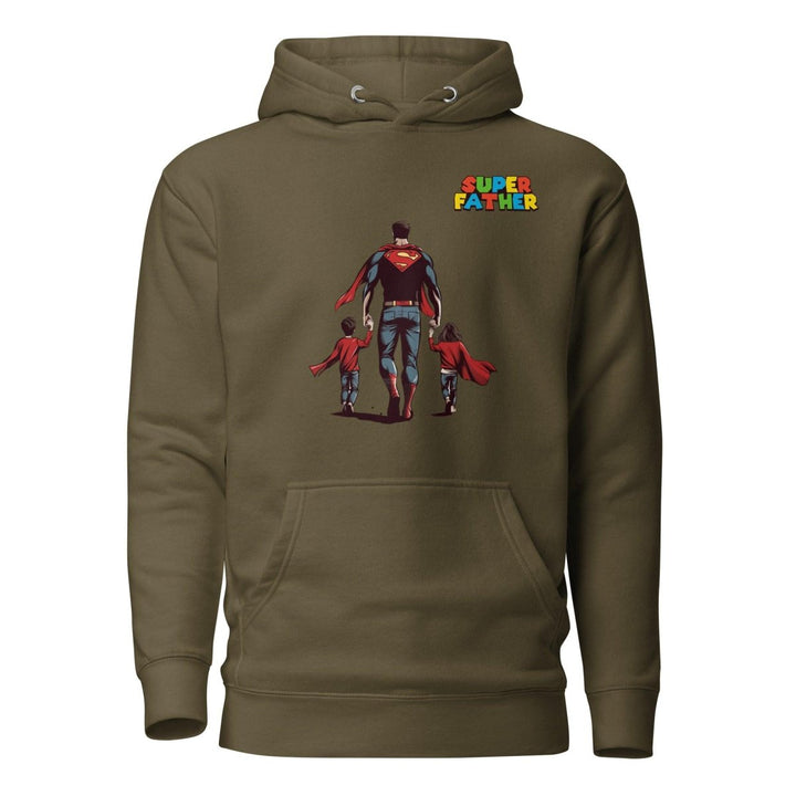 Super Father's Day Graphic Hoodie - Military Green - S - ArtyKoala