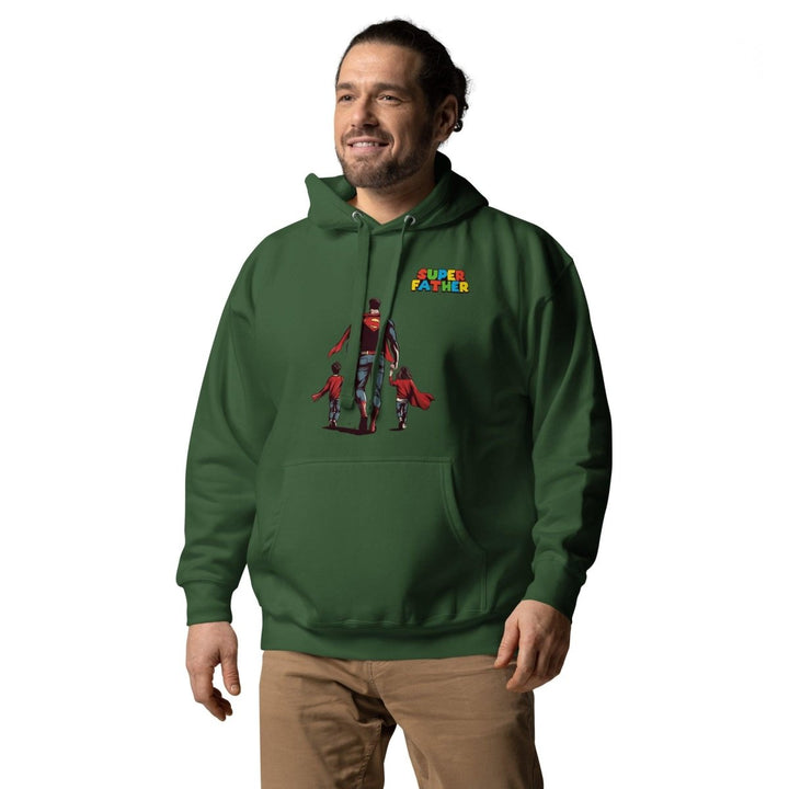 Super Father's Day Graphic Hoodie - Forest Green - S - ArtyKoala