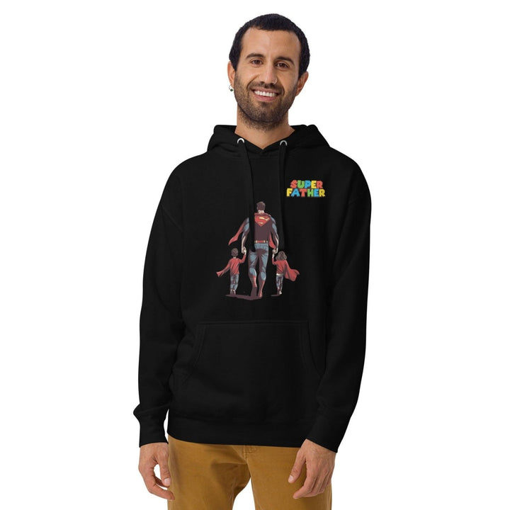 Super Father's Day Graphic Hoodie - Black - S - ArtyKoala
