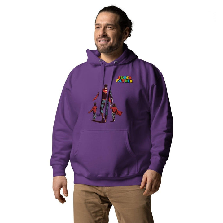 Super Father's Day Graphic Hoodie - Purple - S - ArtyKoala