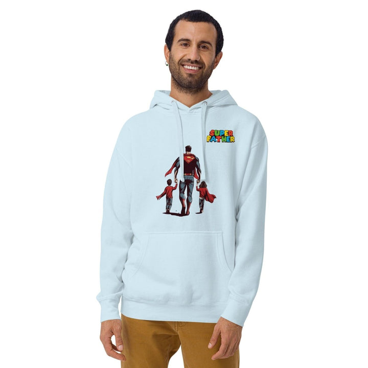 Super Father's Day Graphic Hoodie - Sky Blue - S - ArtyKoala